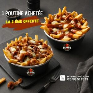1 Poutine achetée = la 2eme OFFERTE !
